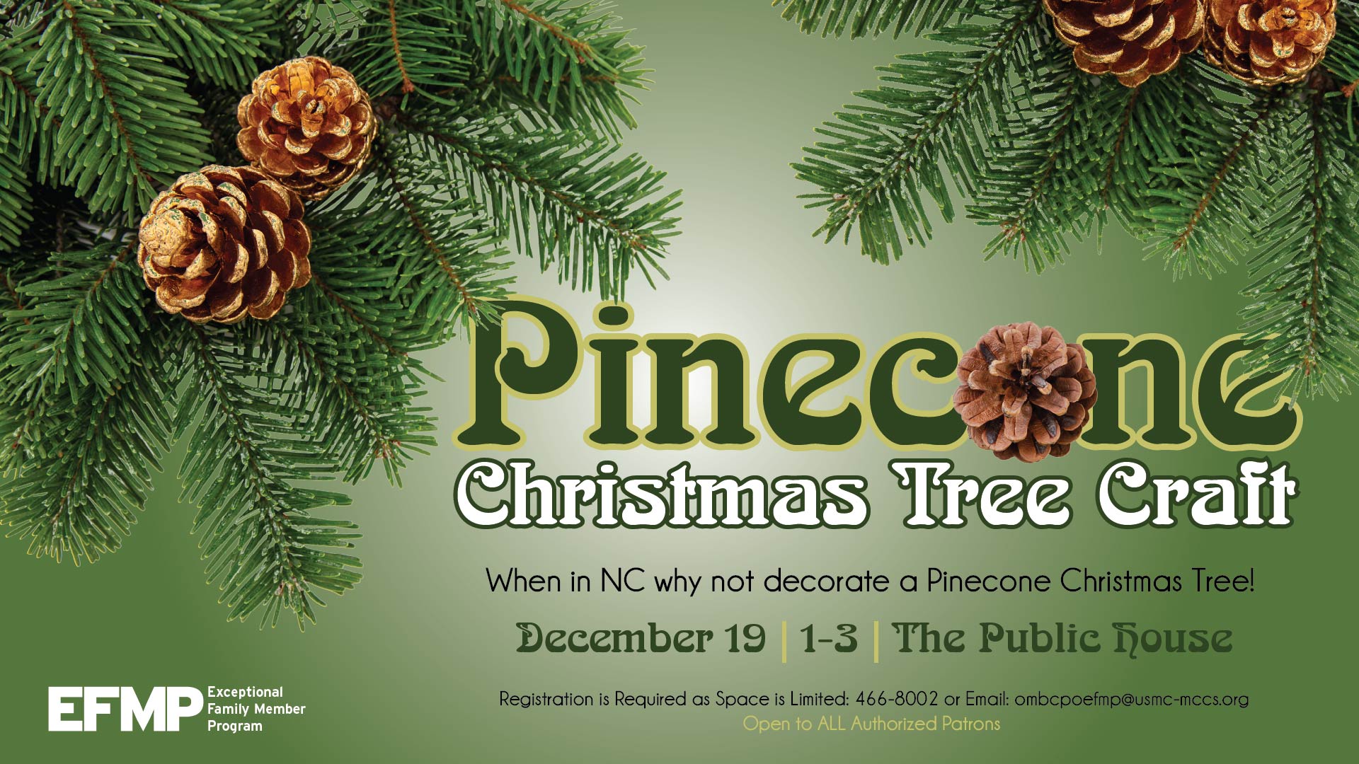 Pinecone Christmas Tree Craft